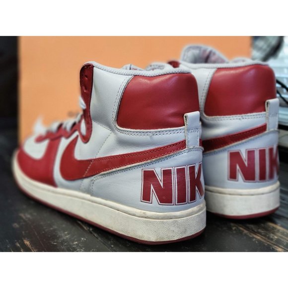 2007 Nike Terminator High Vintage Bone/Red Dunk HI Shoes 318677-061 Men 10 - Picture 5 of 9